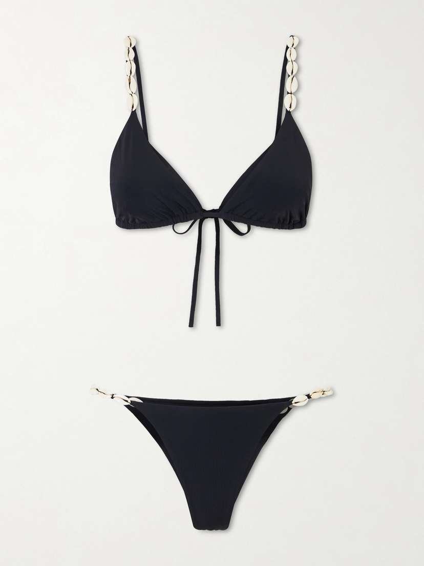 SARA CRISTINA Cowries Embellished Bikini