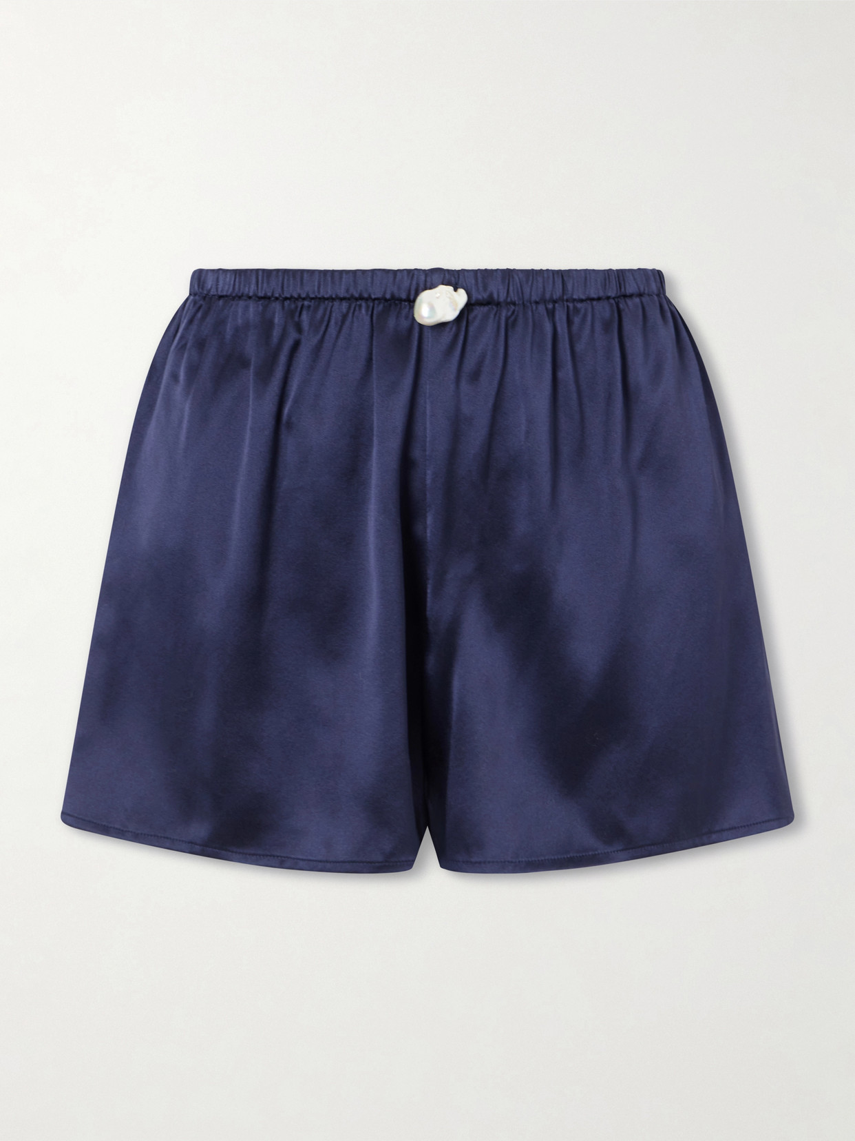 Sara Cristina Playa Silk Shorts In Blue