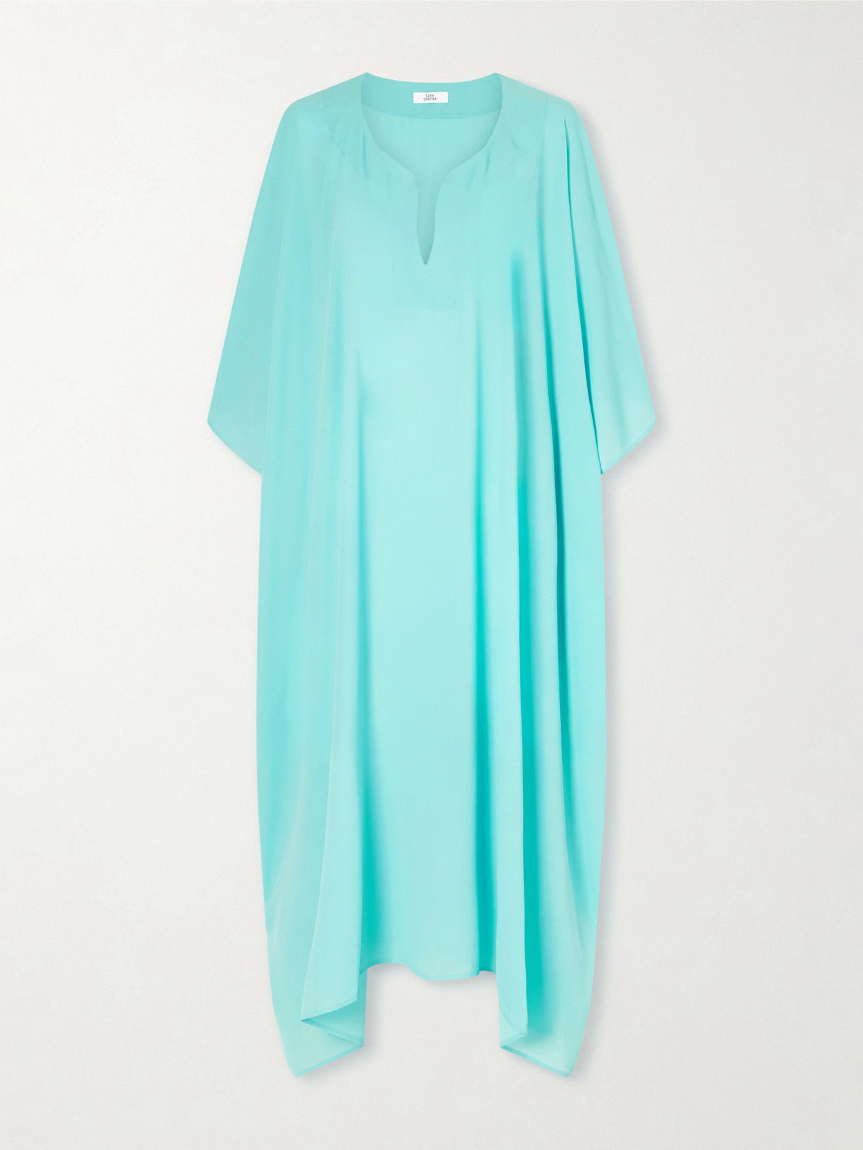 Sara Cristina Georgette Kaftan In Blue
