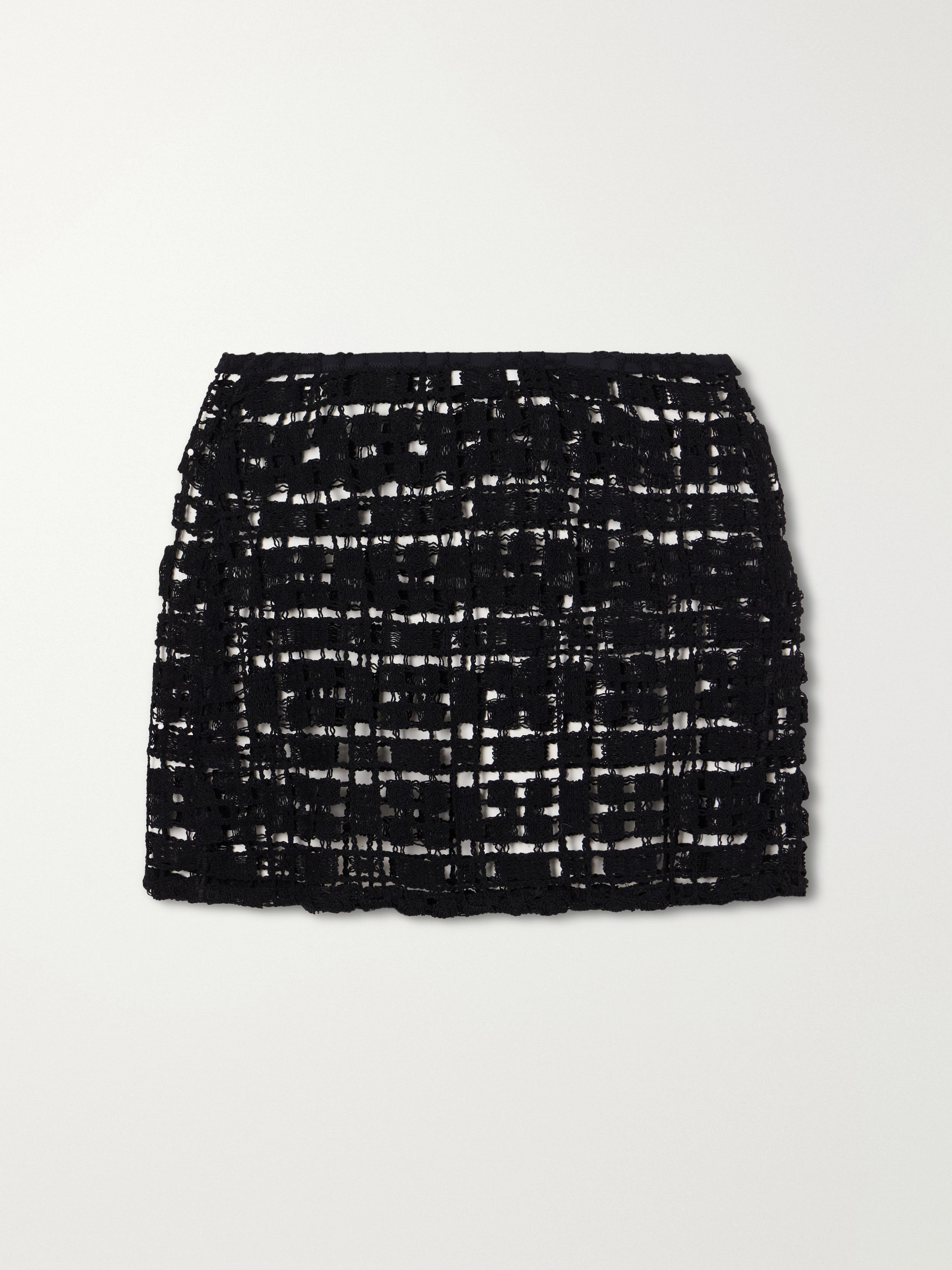 SARA CRISTINA Sun crocheted cotton mini skirt