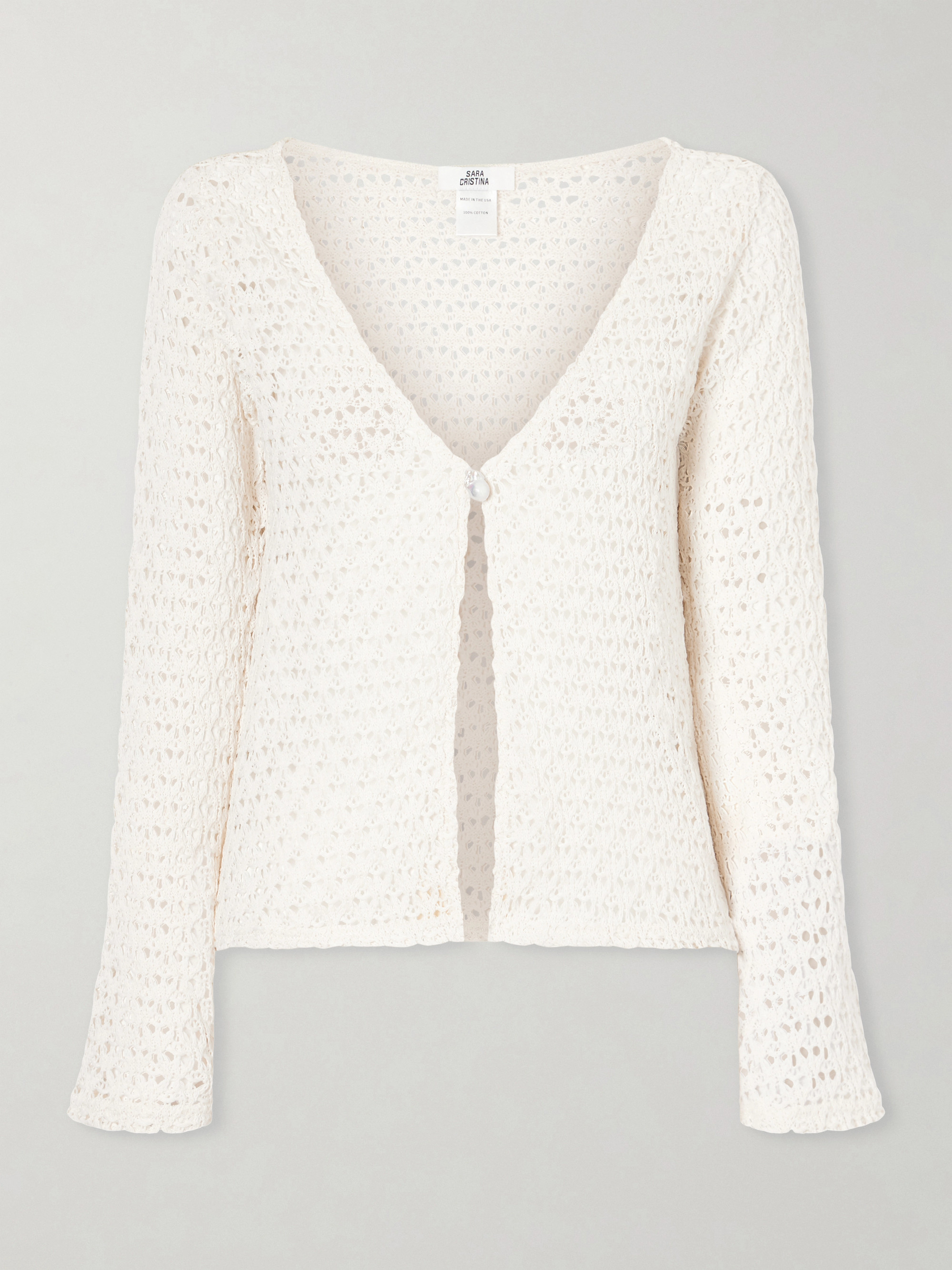 SARA CRISTINA Arena crocheted cotton coverup