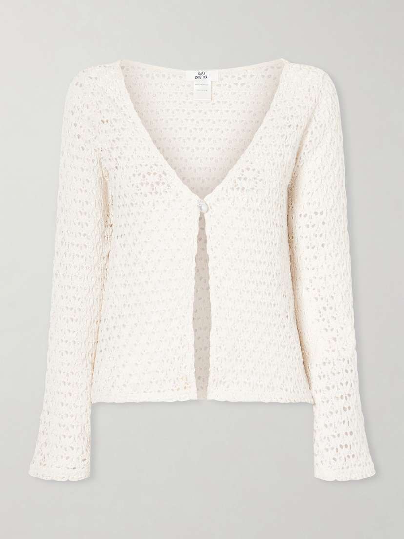SARA CRISTINA Arena Crocheted Cotton Coverup