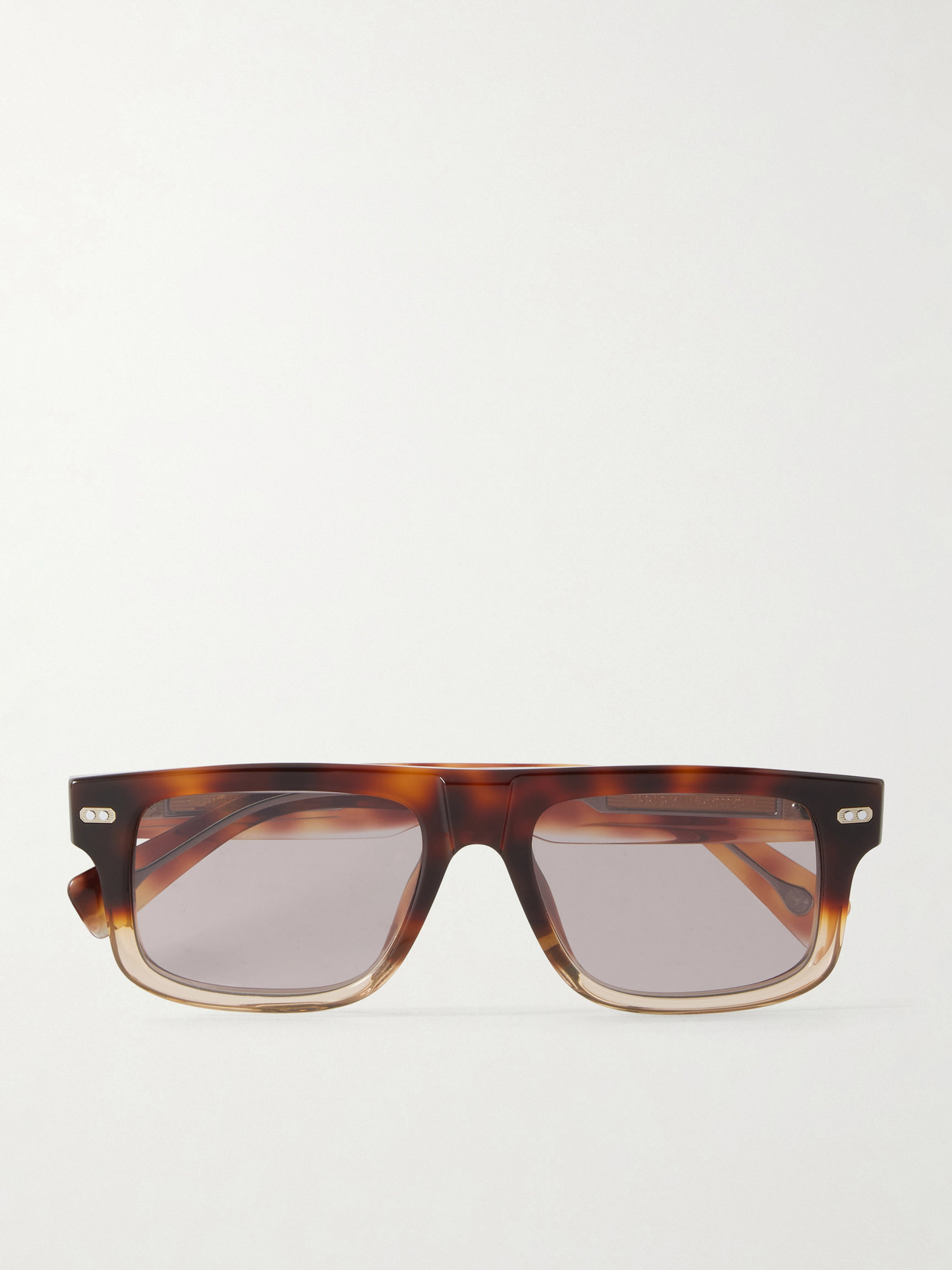 Brunello Cucinelli Aviator-style Tortoiseshell Acetate Sunglasses In Brown