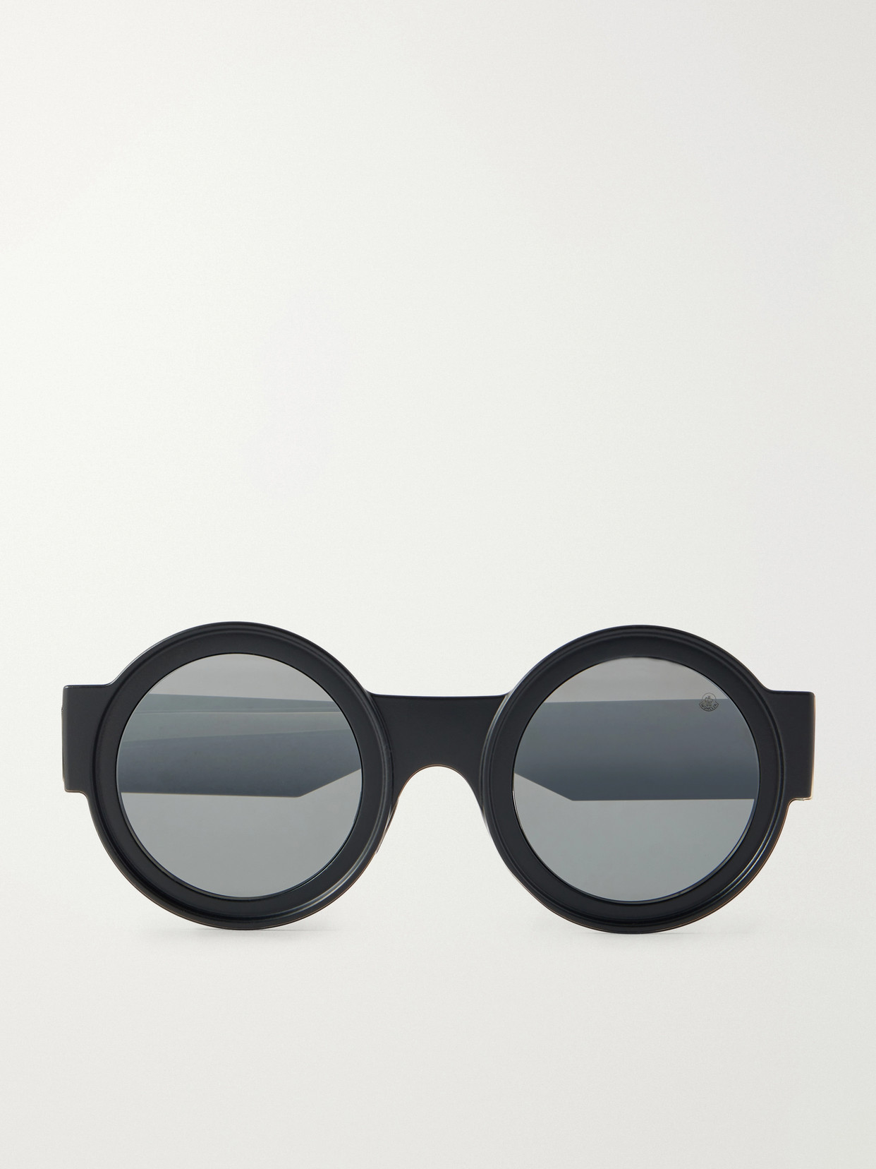 Moncler Round-frame Acetate Sunglasses In Black