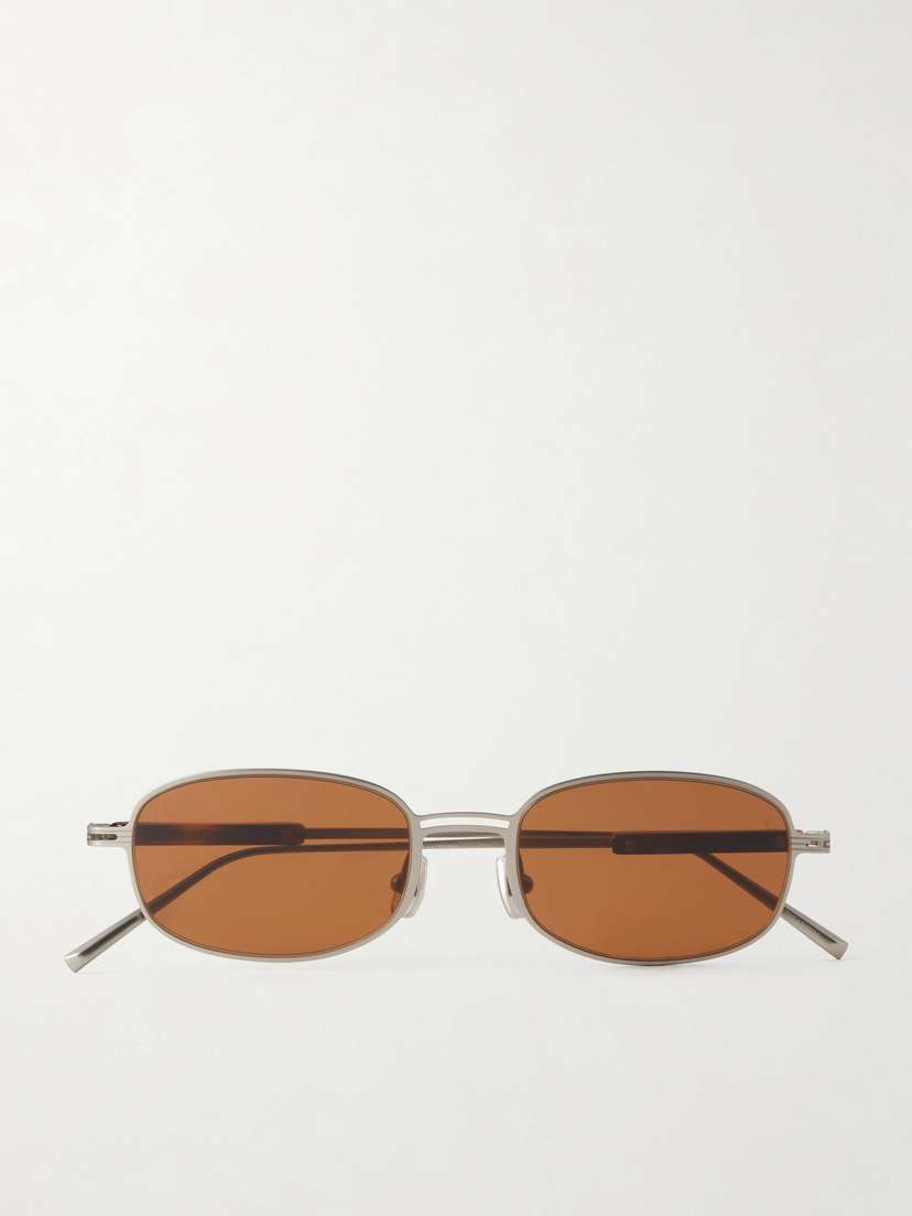 Brunello Cucinelli Square-frame Silver-tone And Acetate Sunglasses