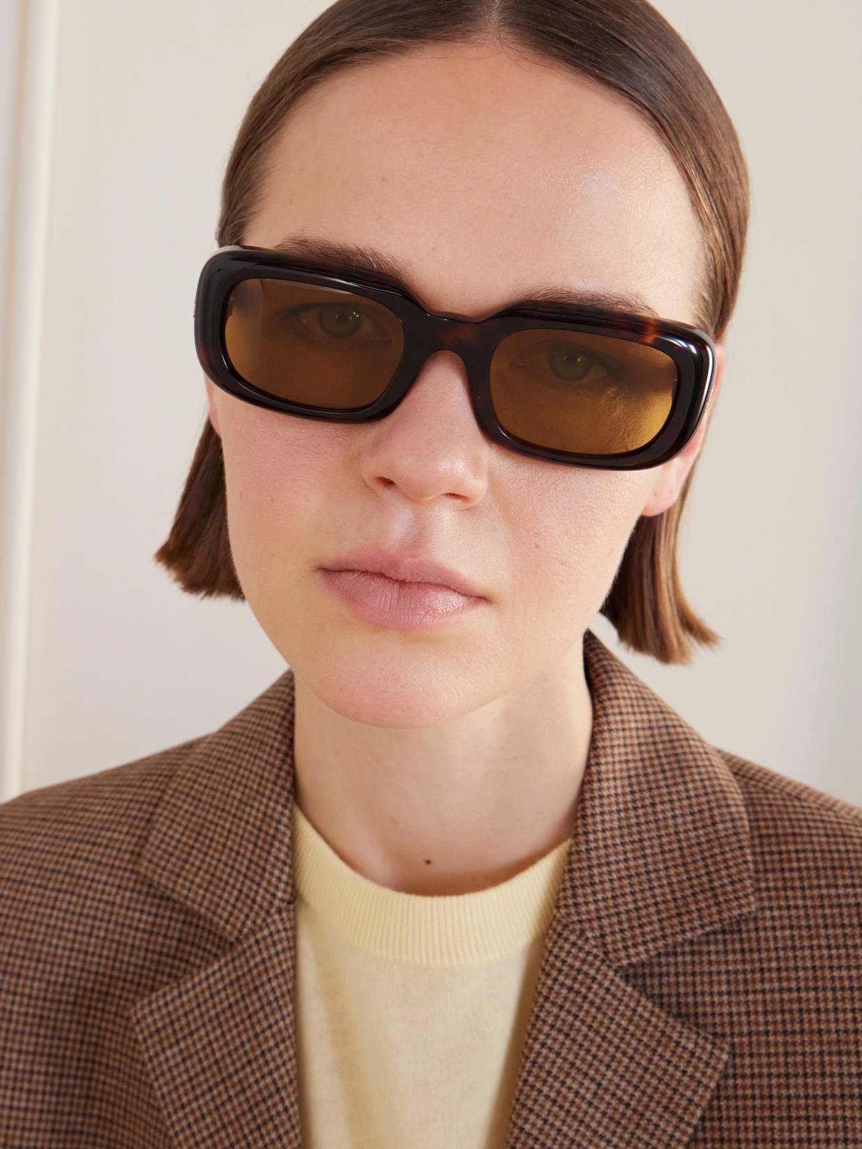 Miu Miu Square-frame Acetate Sunglasses In Brown