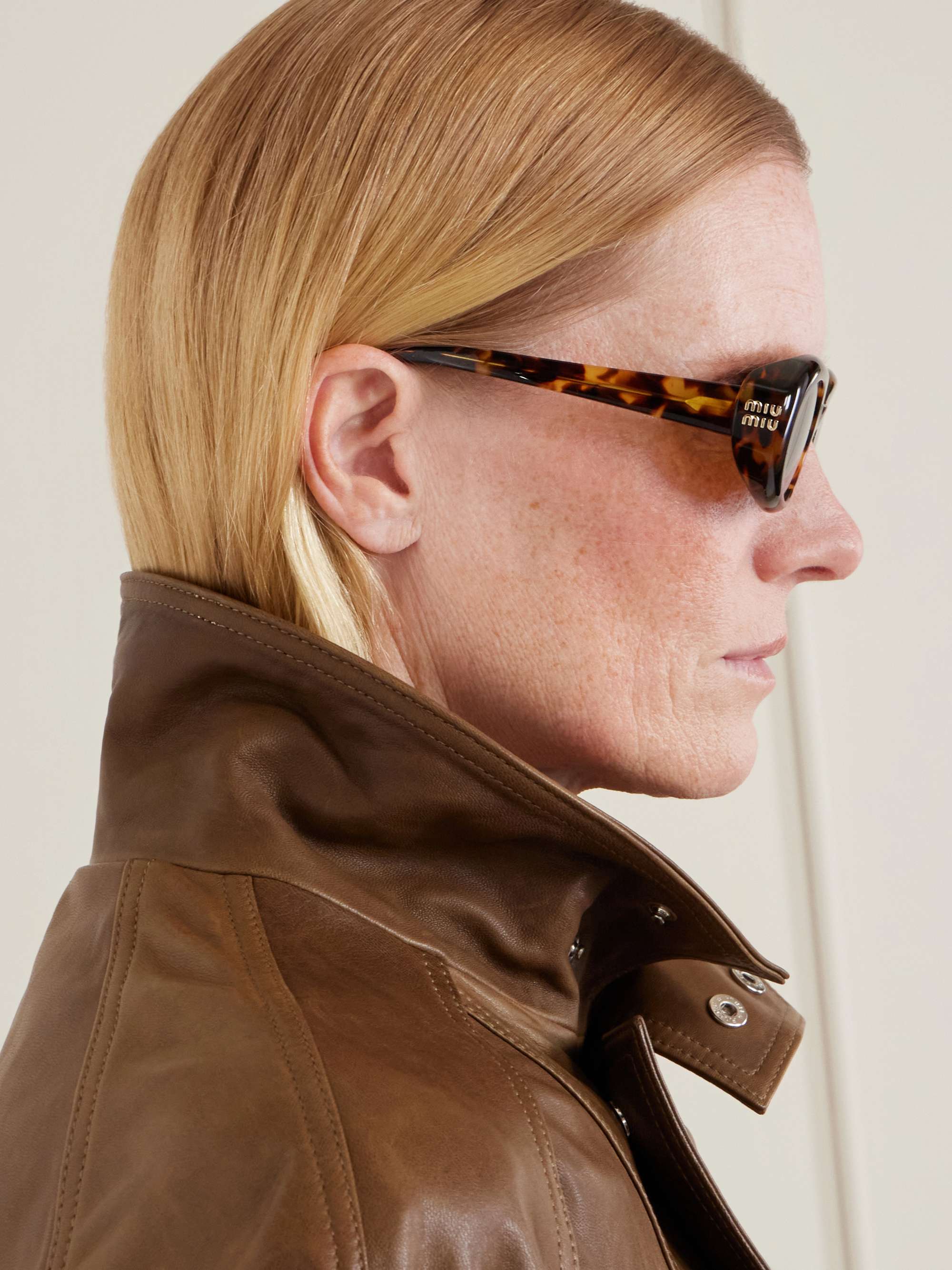 MIU MIU Rounded-frame acetate sunglasses | NET-A-PORTER