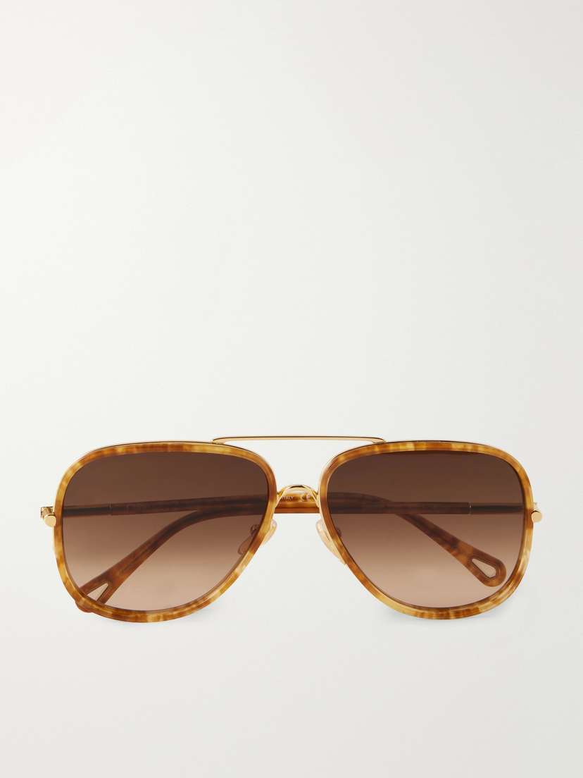Chloé Tubolar Aviator-frame Acetate Sunglasses