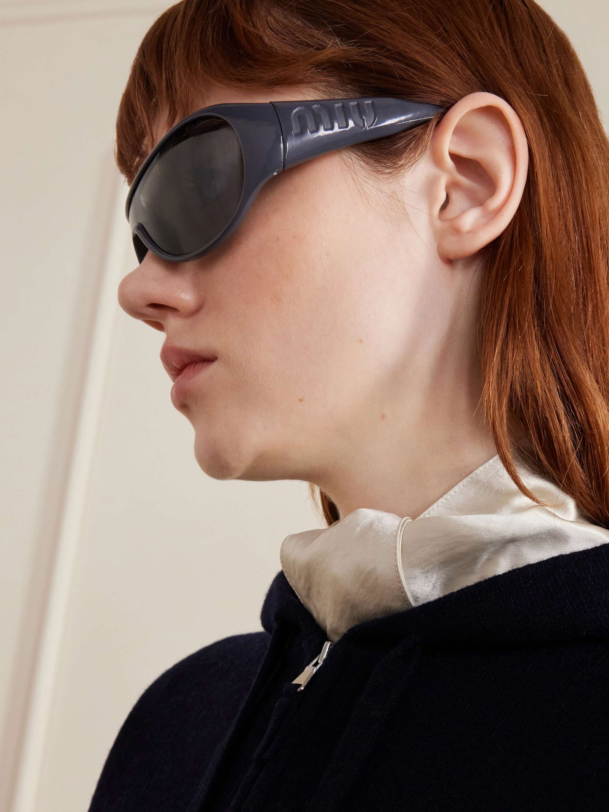 MIU MIU Rounded-frame acetate sunglasses | NET-A-PORTER
