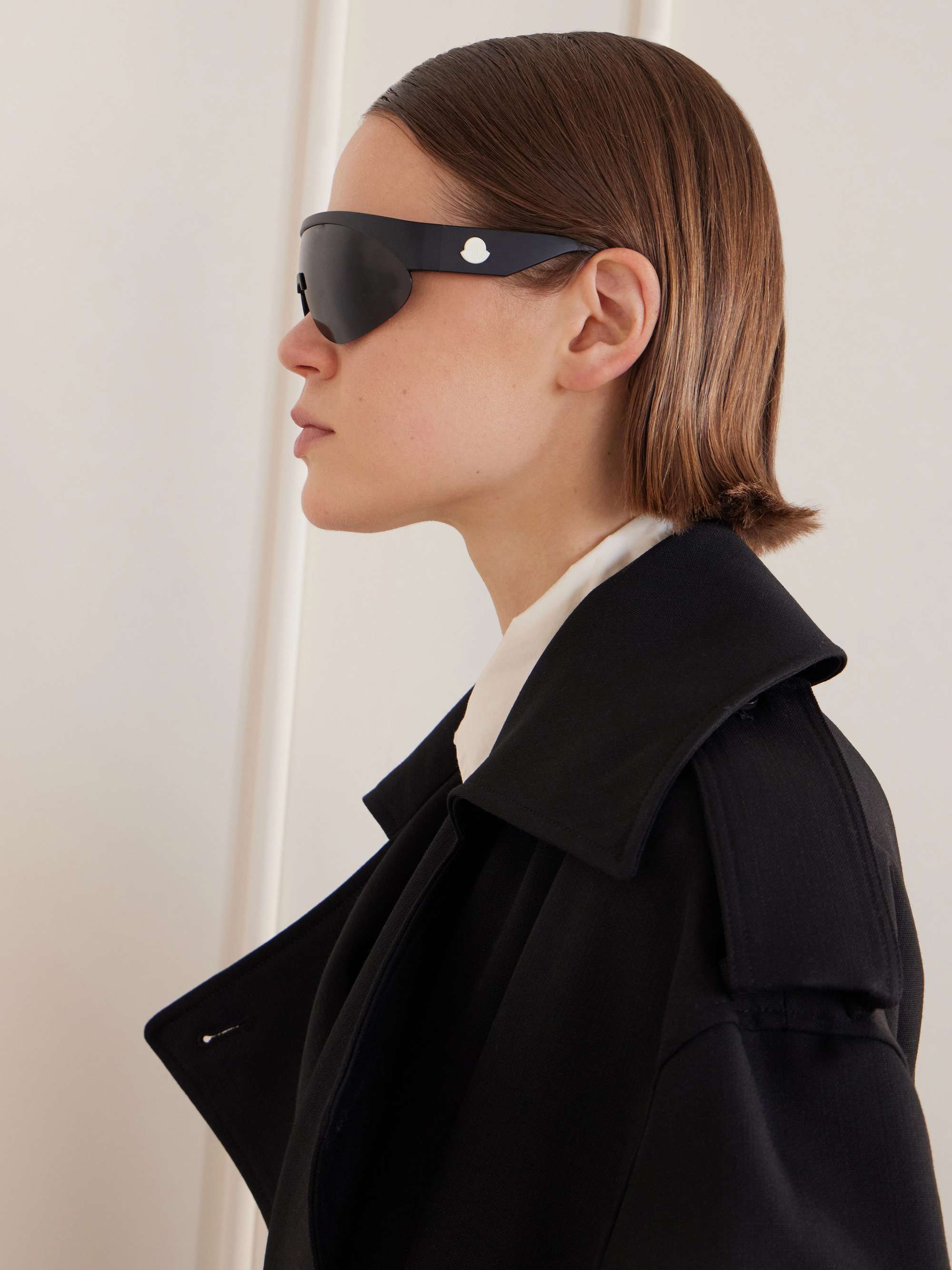 MONCLER EYEWEAR Round-frame rubber sunglasses | NET-A-PORTER