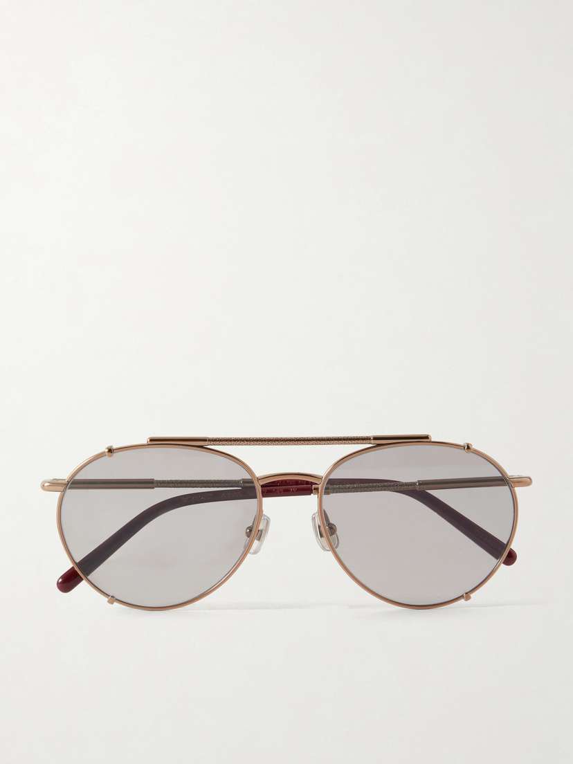 Brunello Cucinelli Aviator-frame Titanium Sunglasses
