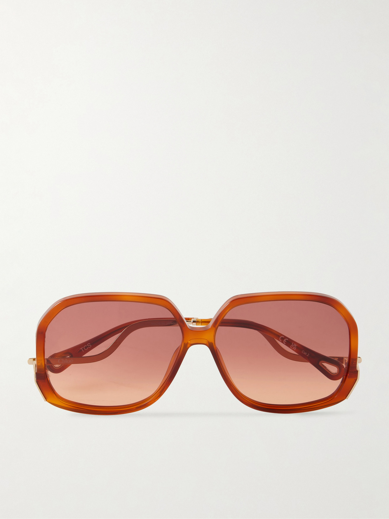Chloé Square-frame Acetate Sunglasses In Red