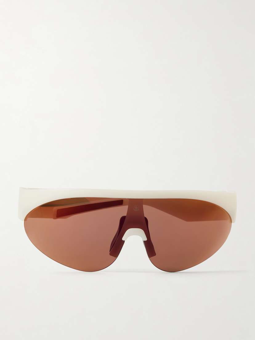 MONCLER EYEWEAR Round-frame Rubber Sunglasses