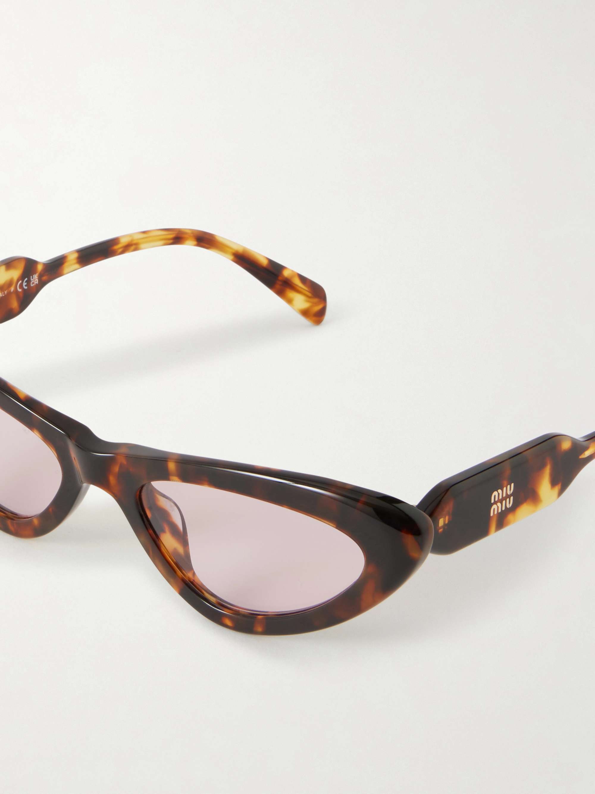 MIU MIU Cat-eye acetate sunglasses | NET-A-PORTER