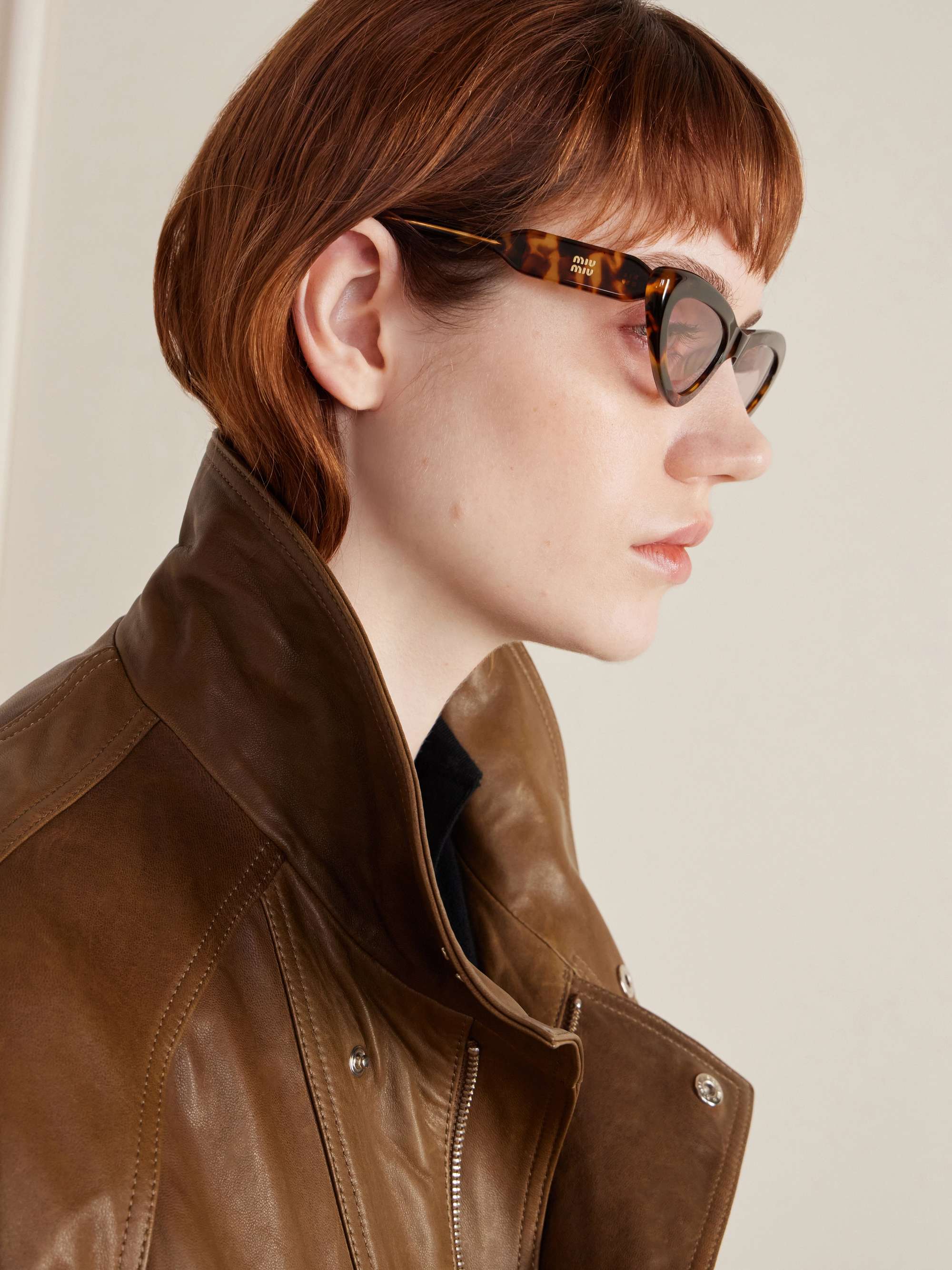 MIU MIU Cat-eye acetate sunglasses | NET-A-PORTER