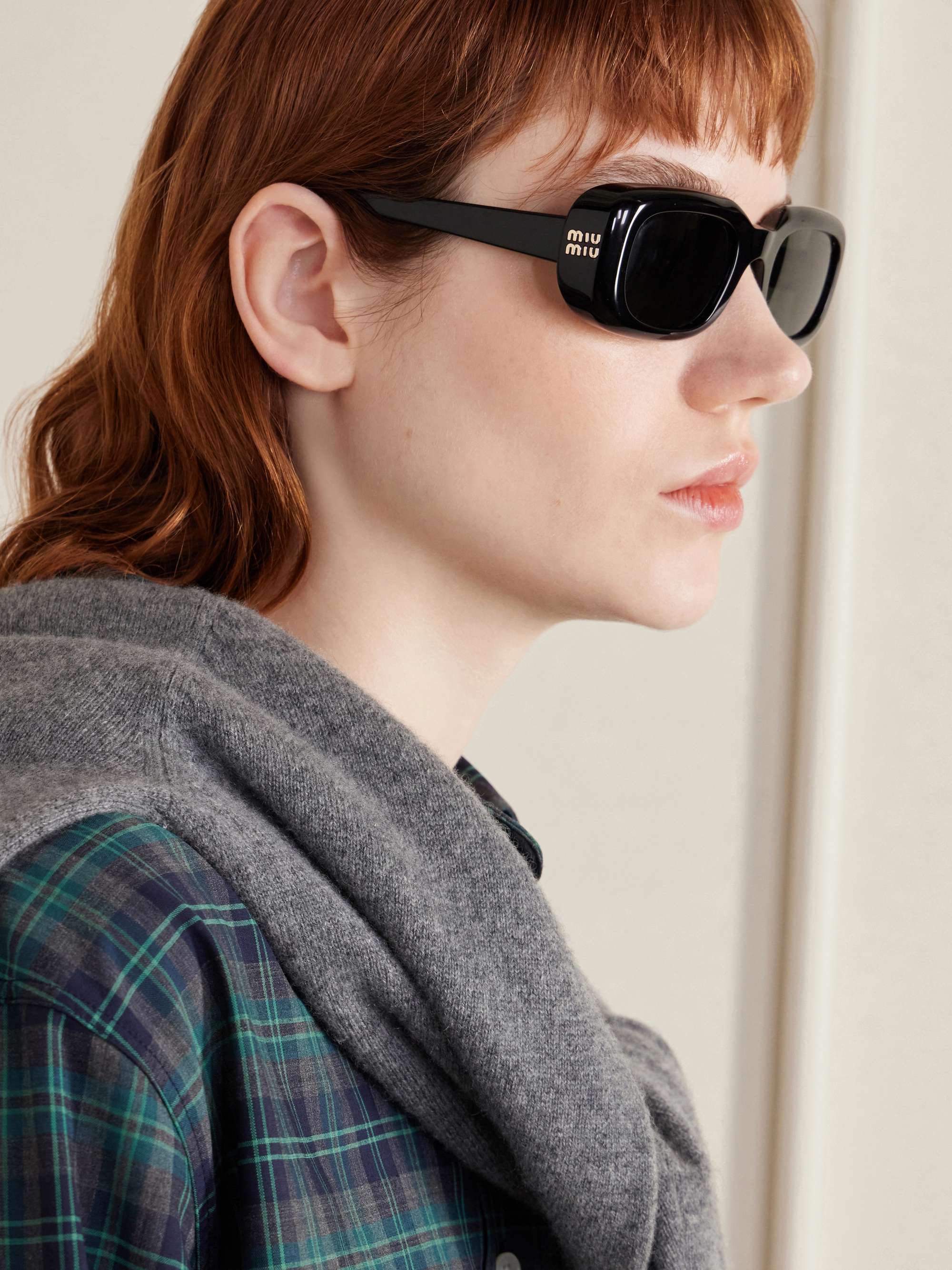 小物 2000s miumiu square sunglasses MIU MIU Square-frame acetate sunglasses | NET-A-PORTER