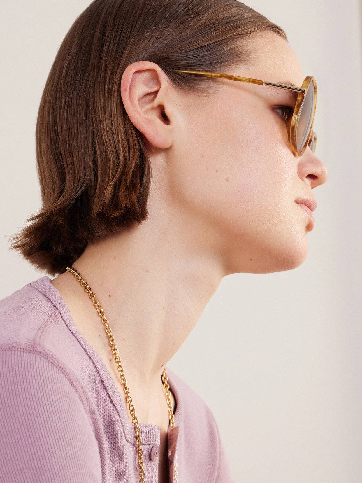Chloé Rounded-frame Acetate Sunglasses In Brown