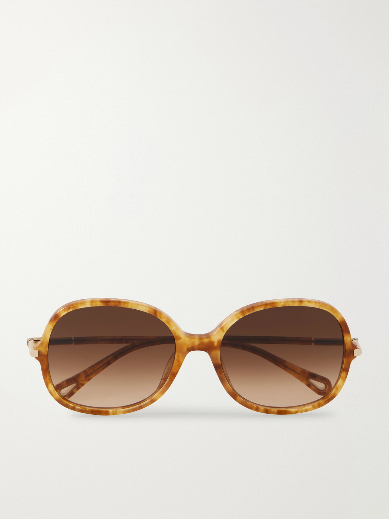 Chloé Rounded-frame Acetate Sunglasses In Brown