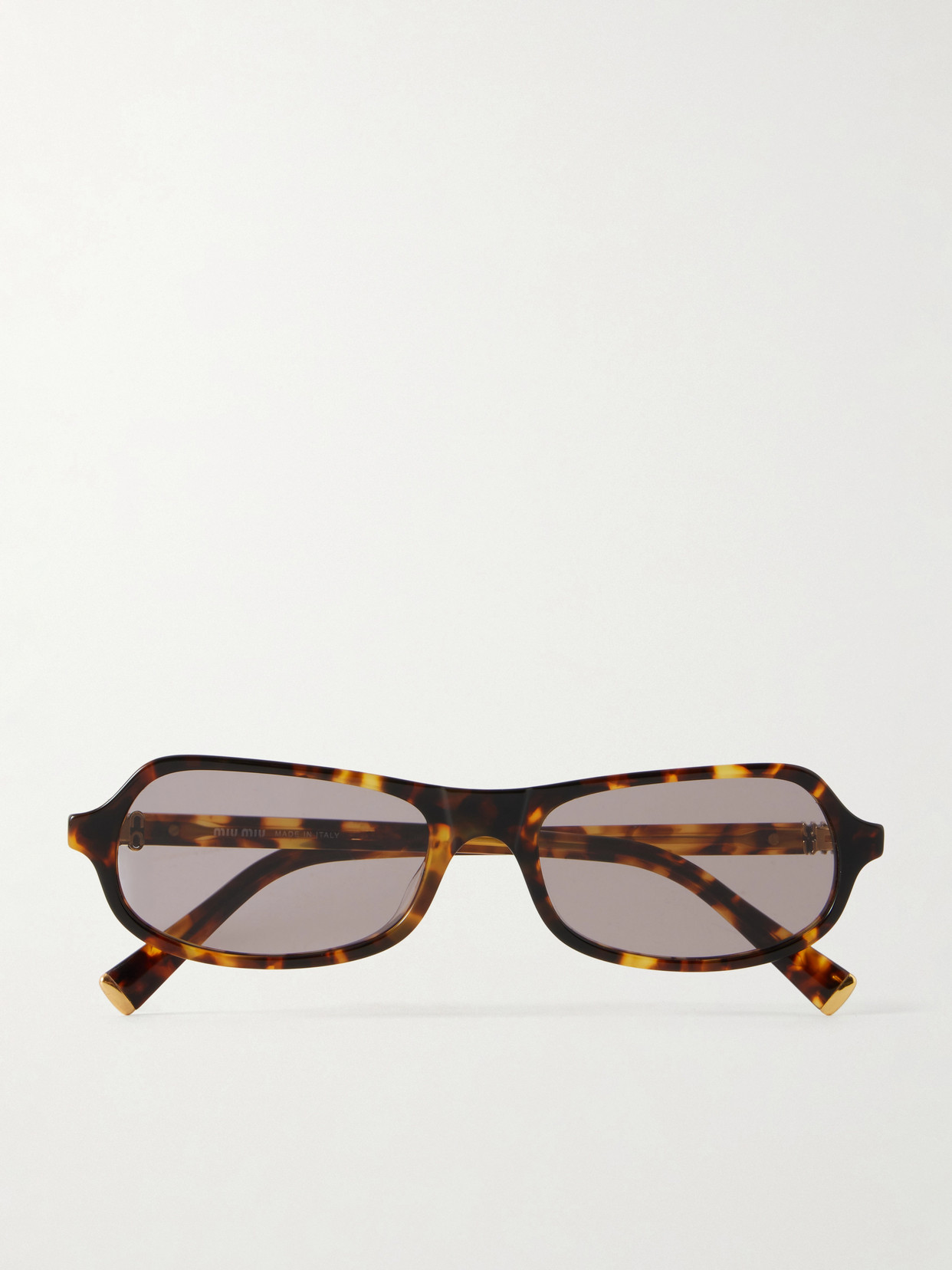 Miu Miu Round-frame Acetate Sunglasses In Brown