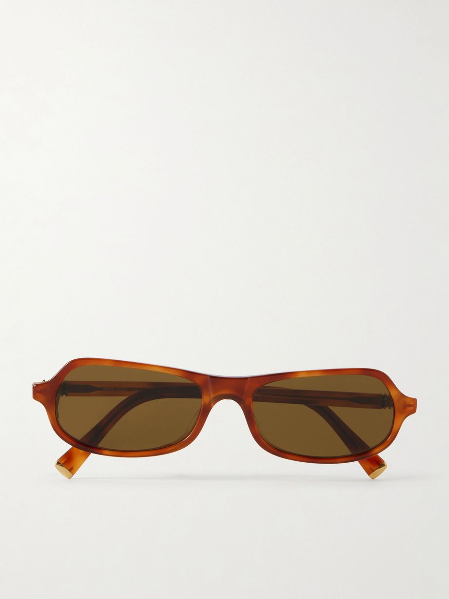 Round-frame acetate sunglasses