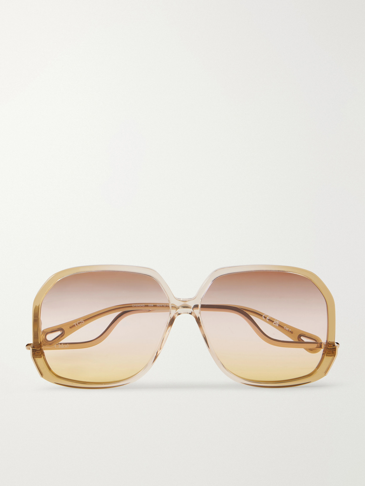 Chloé Square-frame Acetate Sunglasses In Gold