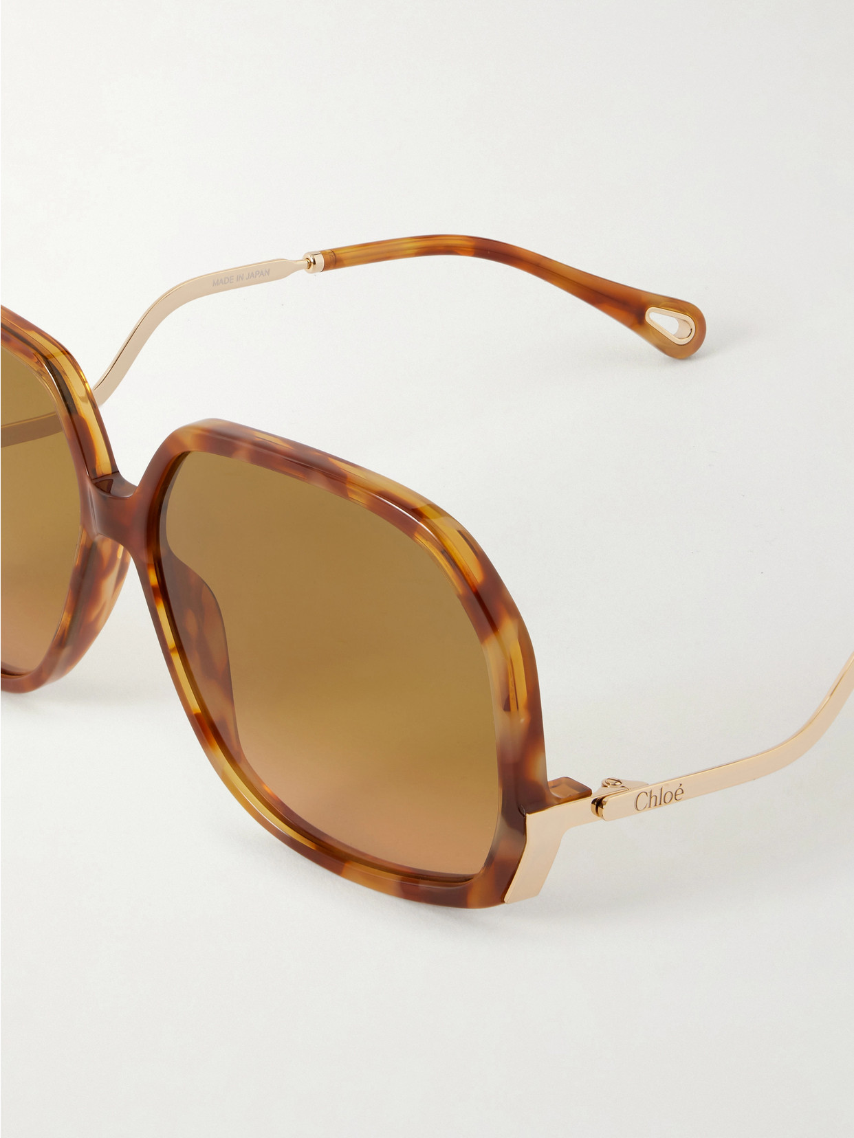 Chloé Squared-frame Acetate Sunglasses In Brown