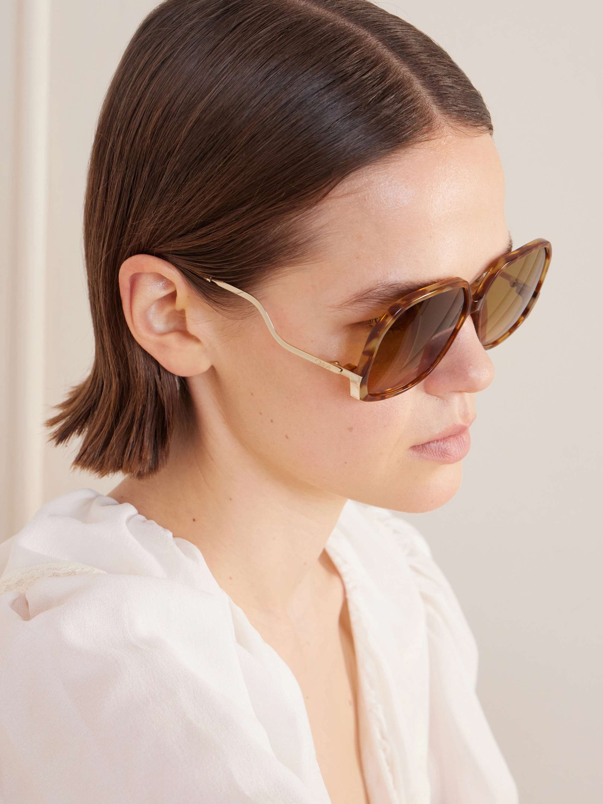 CHLOÉ EYEWEAR Squared-frame acetate sunglasses | NET-A-PORTER