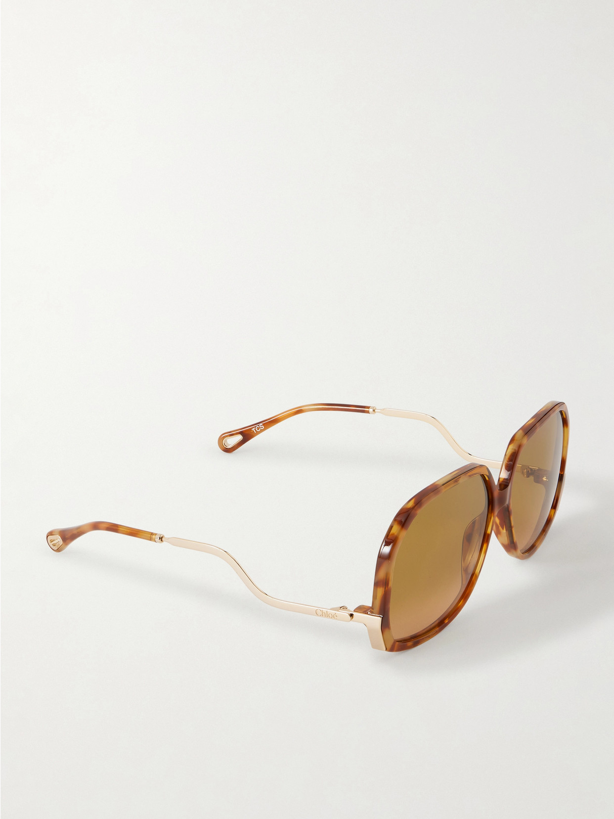 Chloé Squared-frame Acetate Sunglasses In Brown