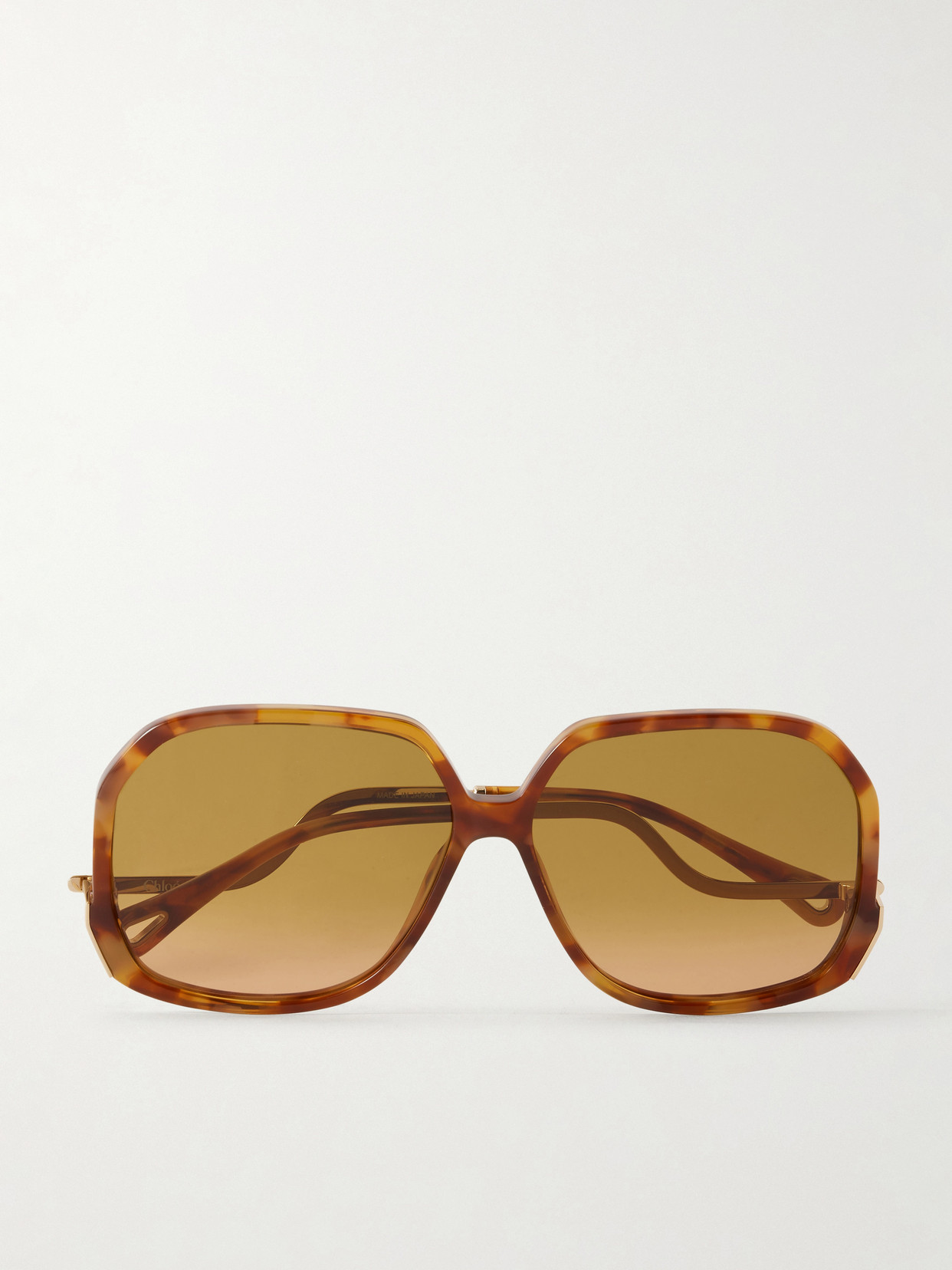 Chloé Squared-frame Acetate Sunglasses In Brown