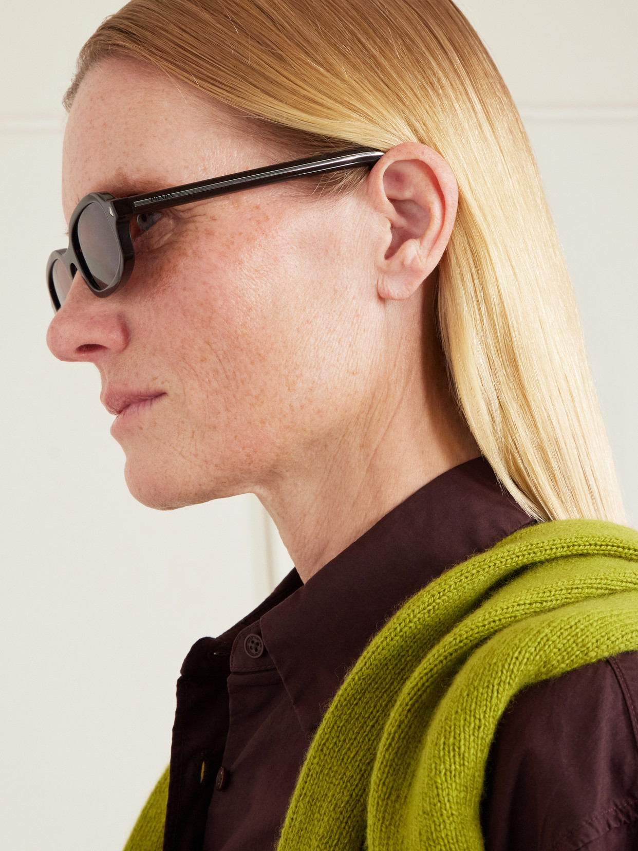 Prada Rectangular-frame Acetate Sunglasses In Transparent