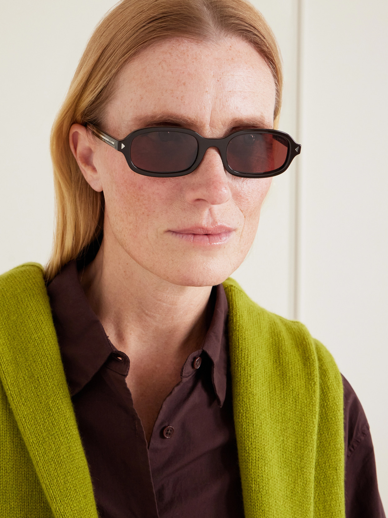 Prada Rectangular-frame Acetate Sunglasses In Transparent