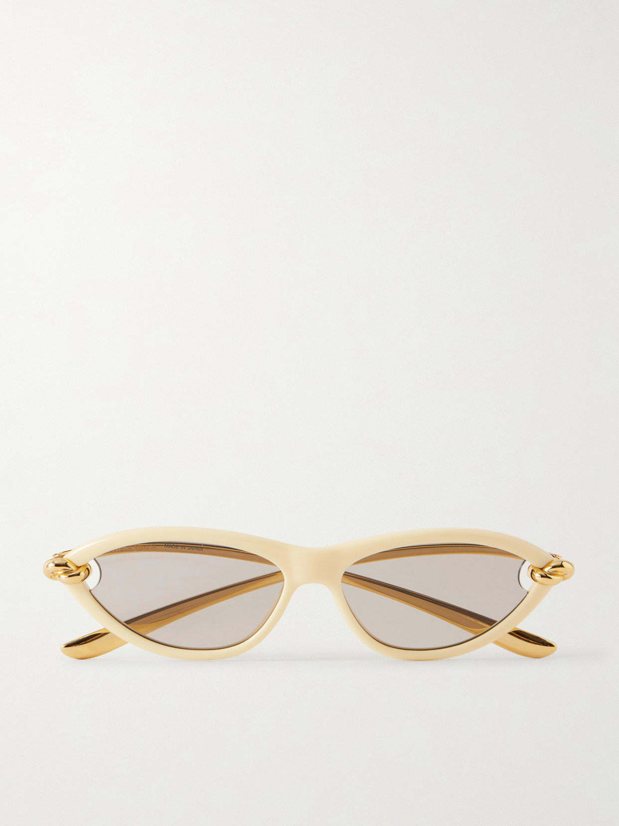 Bottega Veneta New Knot Cat-eye Sunglasses In Gold