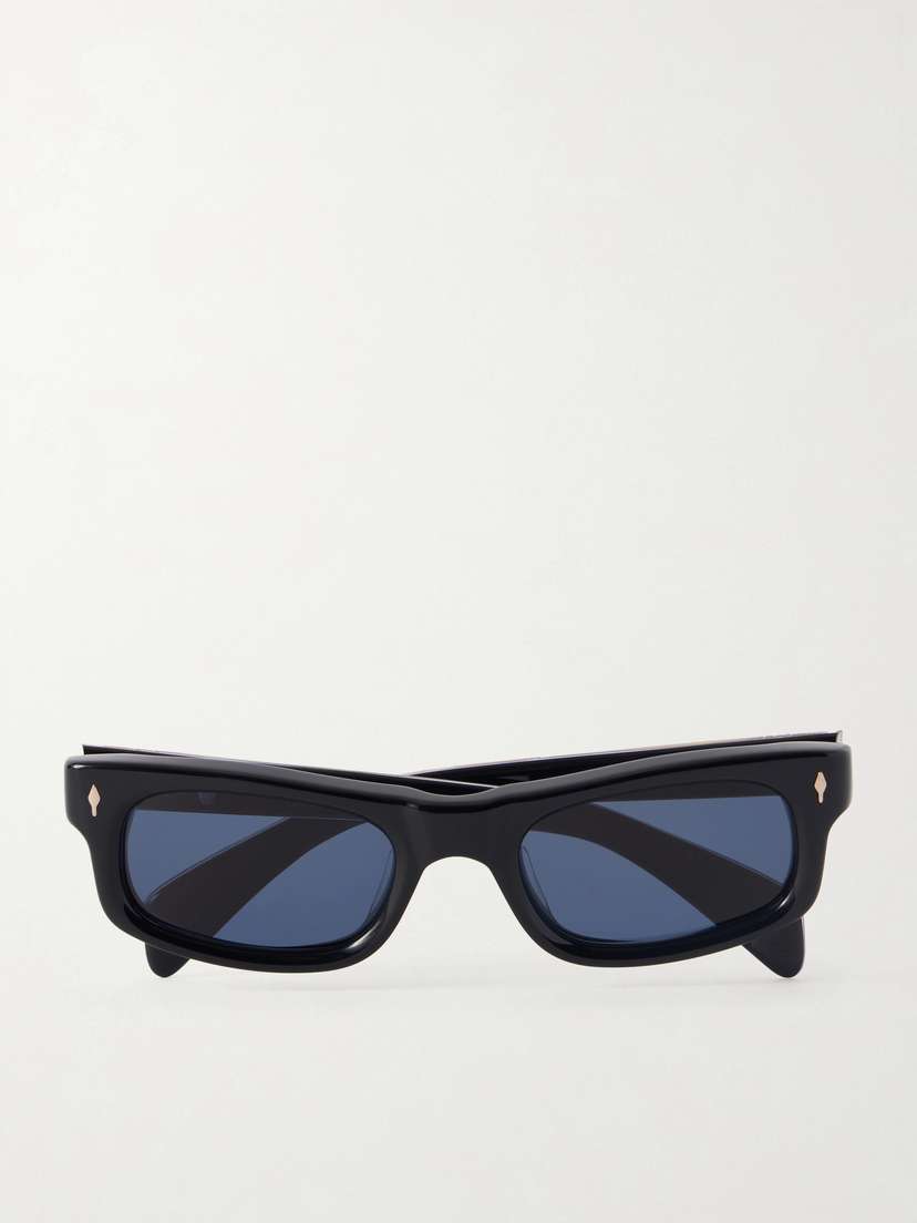 Jacques Marie Mage Initials Rectangular-frame Acetate Sunglasses