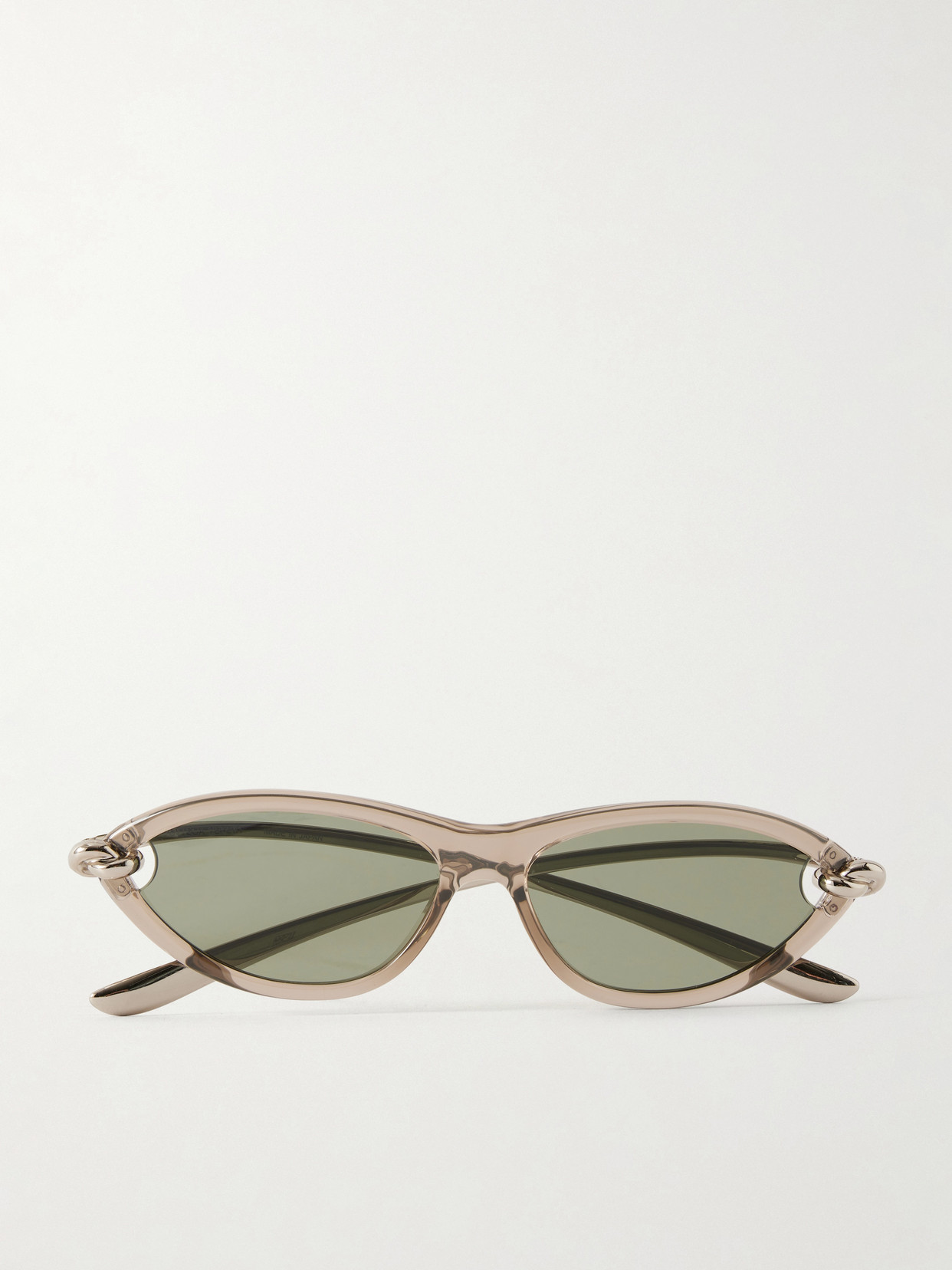Bottega Veneta New Knot Cat-eye Sunglasses In White