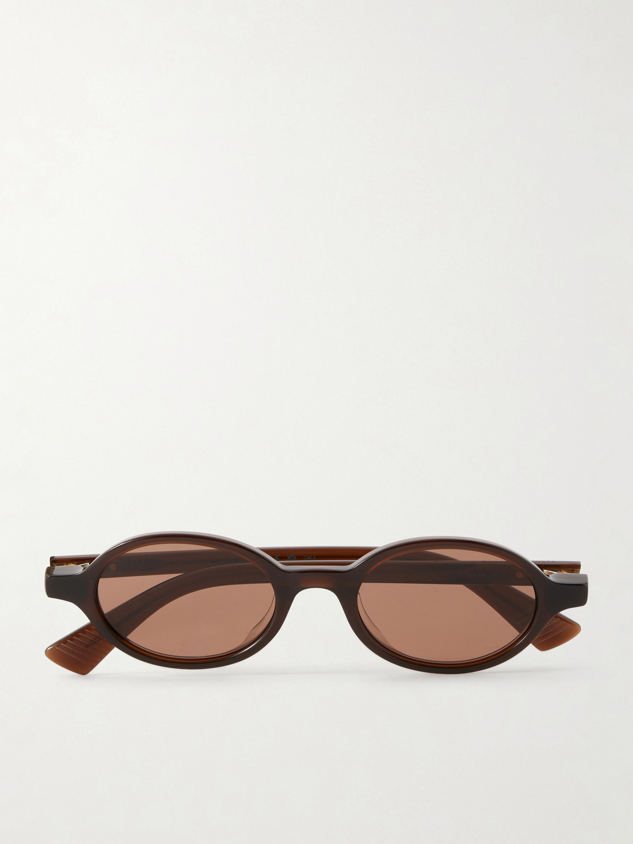 Bottega Veneta Round-frame Acetate Sunglasses In Brown