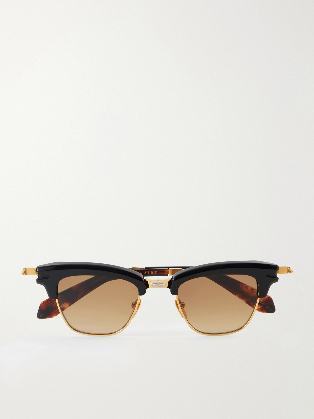 Jacques Marie Mage Sartre Round-frame Acetate And Metal Sunglasses In Purple