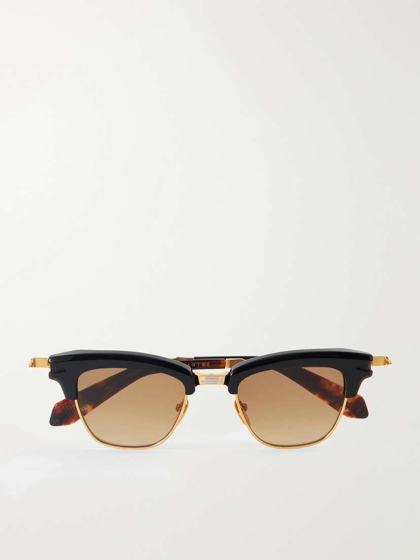 Jacques Marie Mage Sartre Round-frame Acetate And Metal Sunglasses