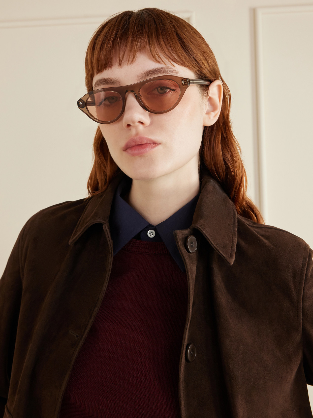 Prada D-frame Acetate Sunglasses In Brown