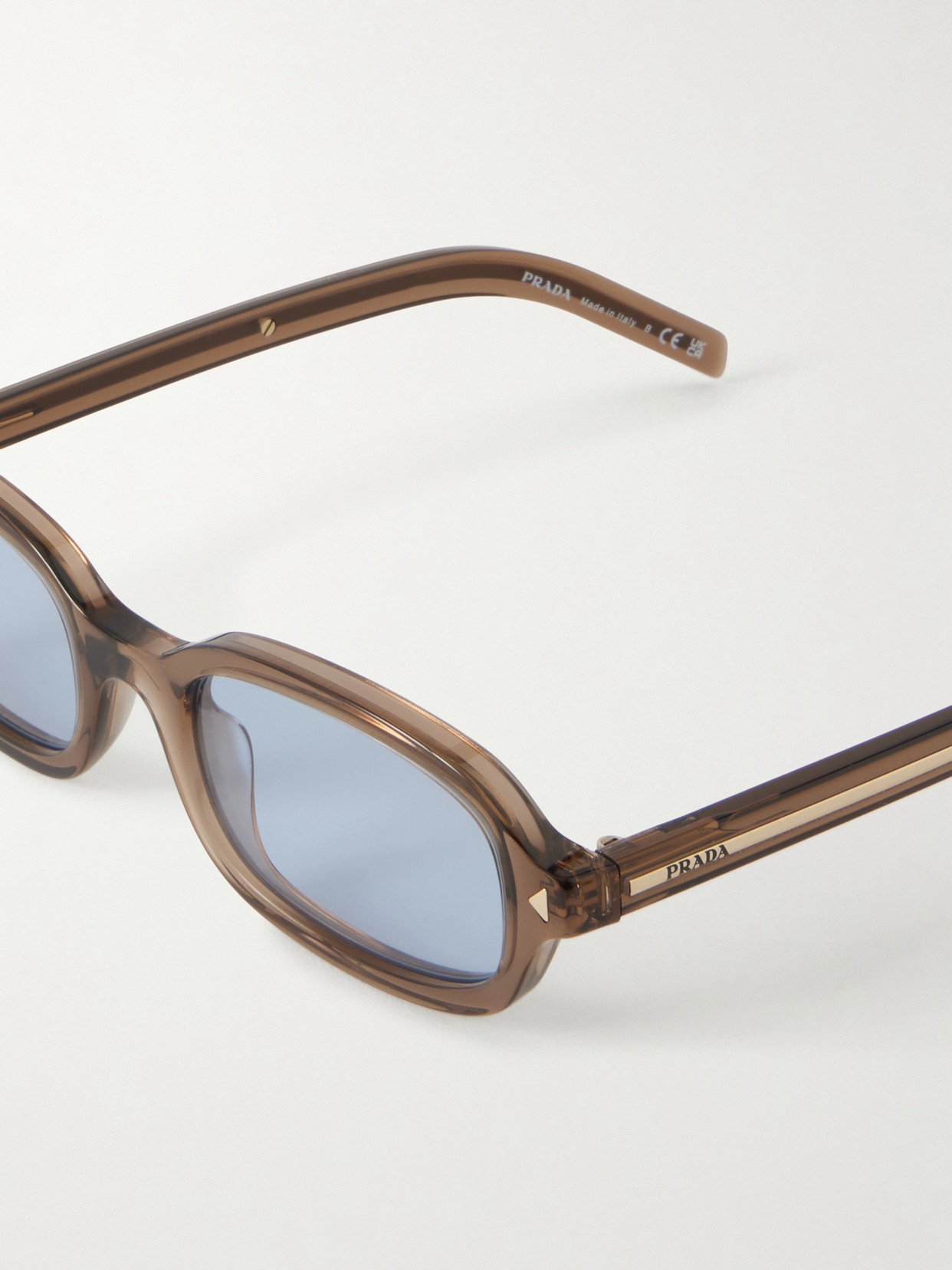 Prada Rectangular-frame Acetate Sunglasses In Brown