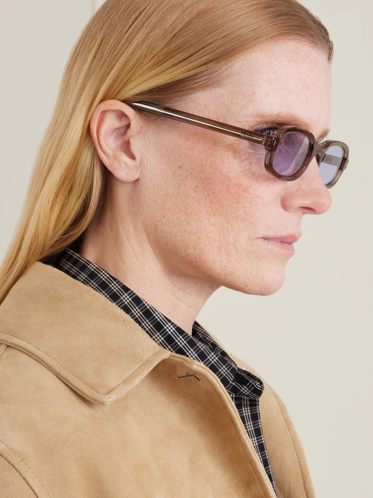 Prada Rectangular-frame Acetate Sunglasses In Brown