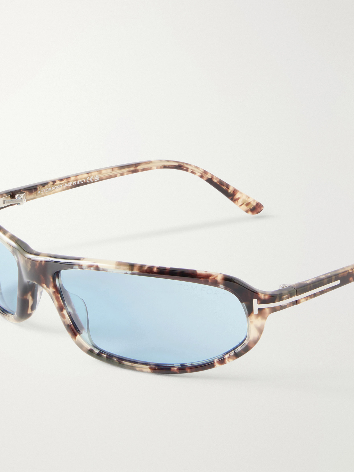 Tom Ford Addison-02 Rectangular-frame Acetate Sunglasses In Blue