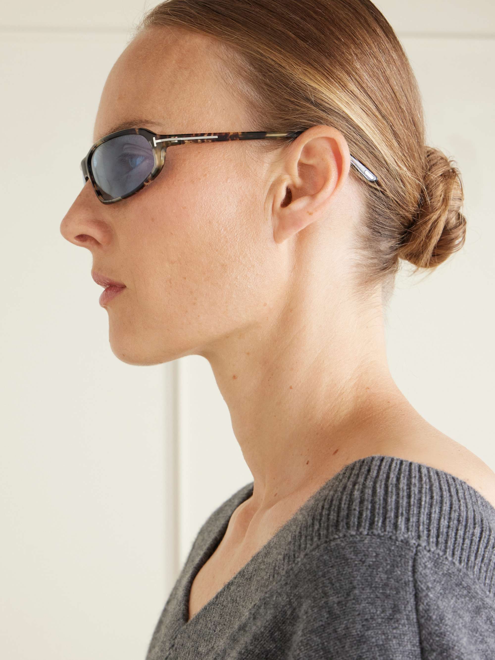 TOM FORD EYEWEAR Addison-02 rectangular-frame acetate sunglasses