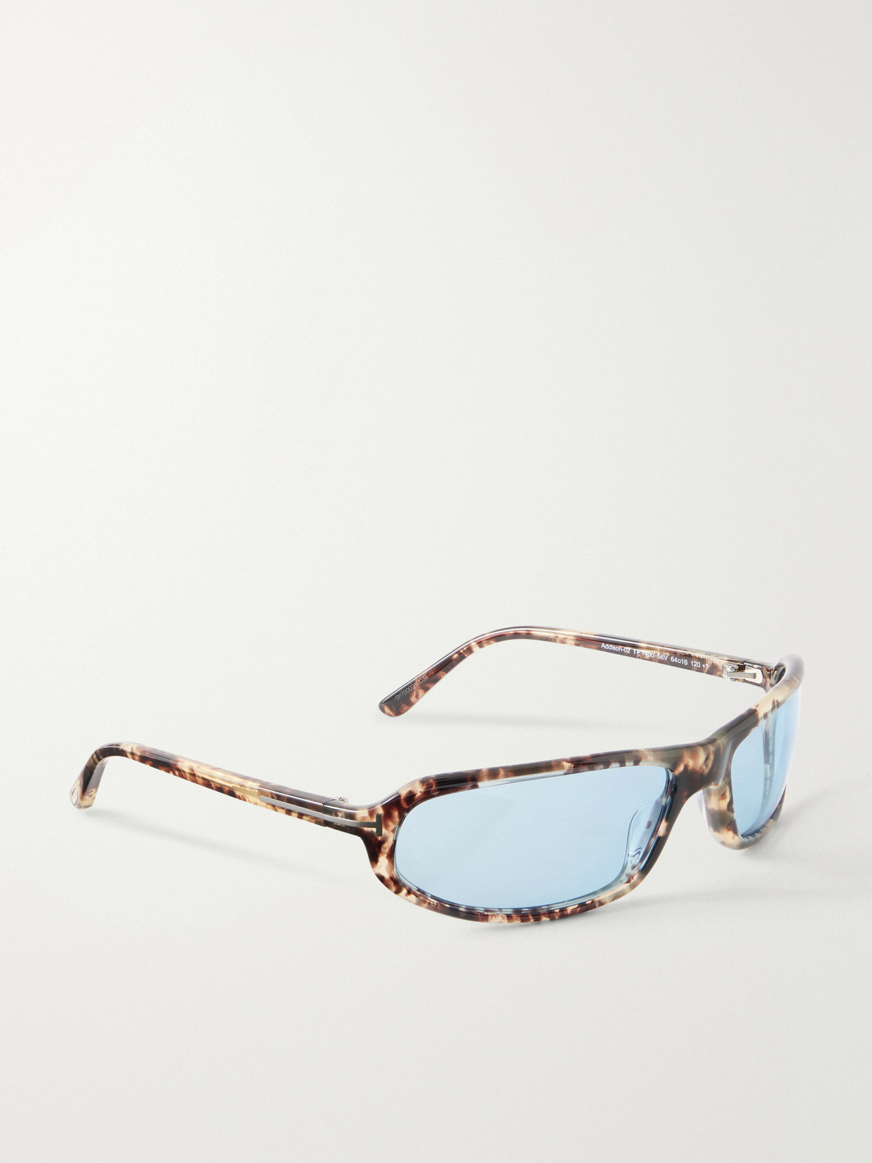 Tom Ford Addison-02 Rectangular-frame Acetate Sunglasses In Blue
