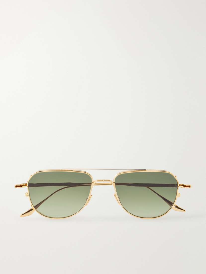 Jacques Marie Mage Cendrars Aviator-style Titanium Sunglasses
