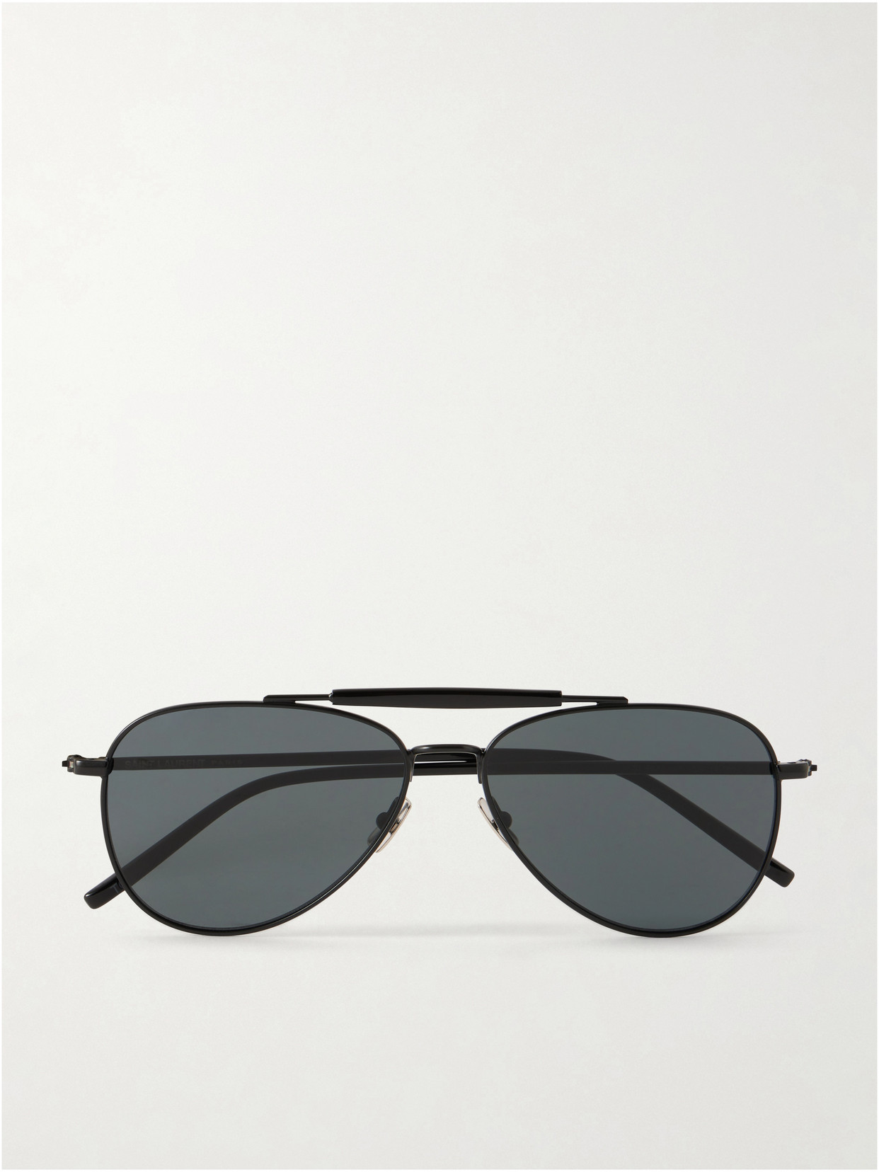 Saint Laurent Sl 864 Aviator-style Metal Sunglasses In Black