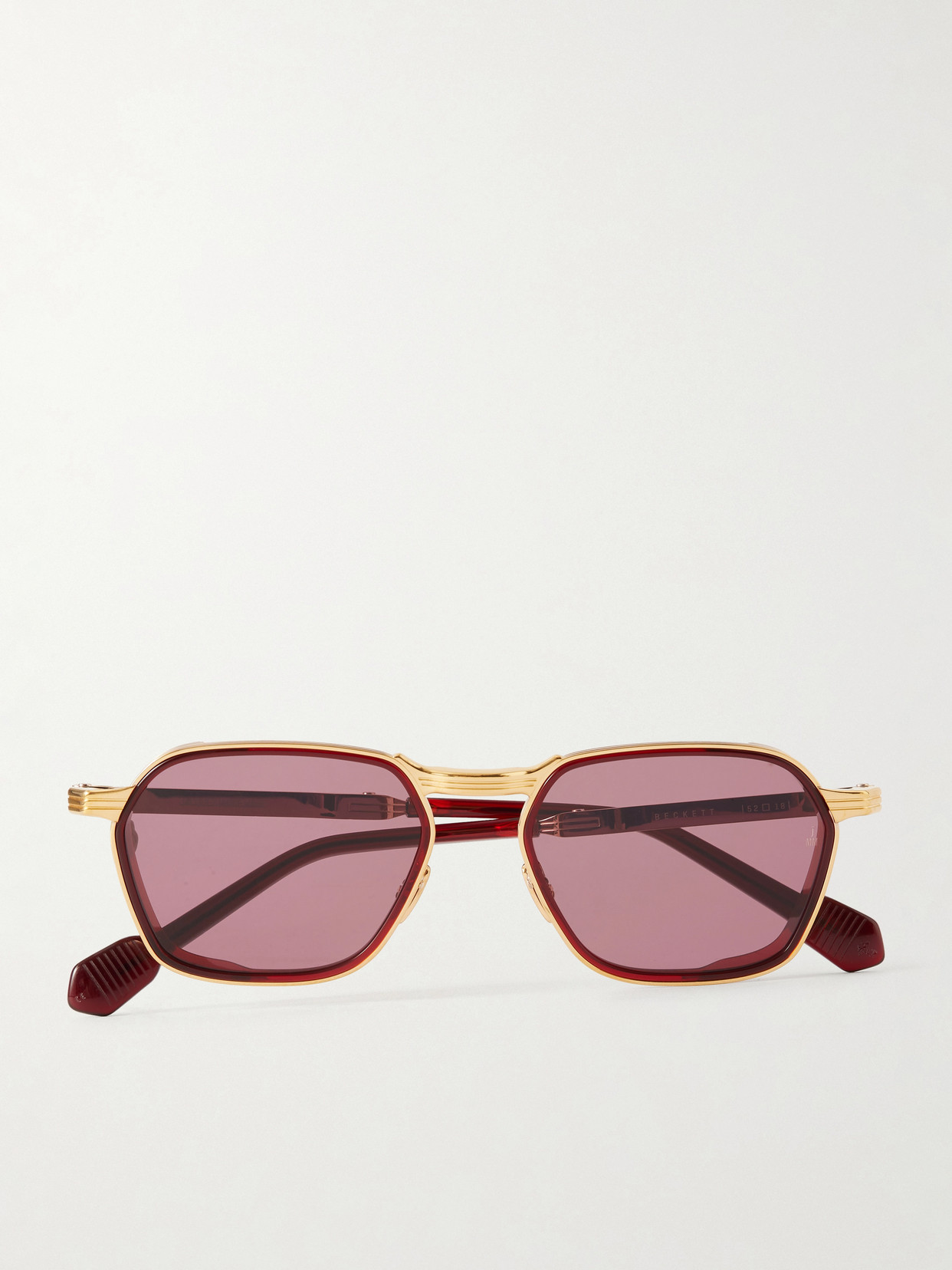 Jacques Marie Mage Beckett Rectangle-frame Sunglasses In Gold