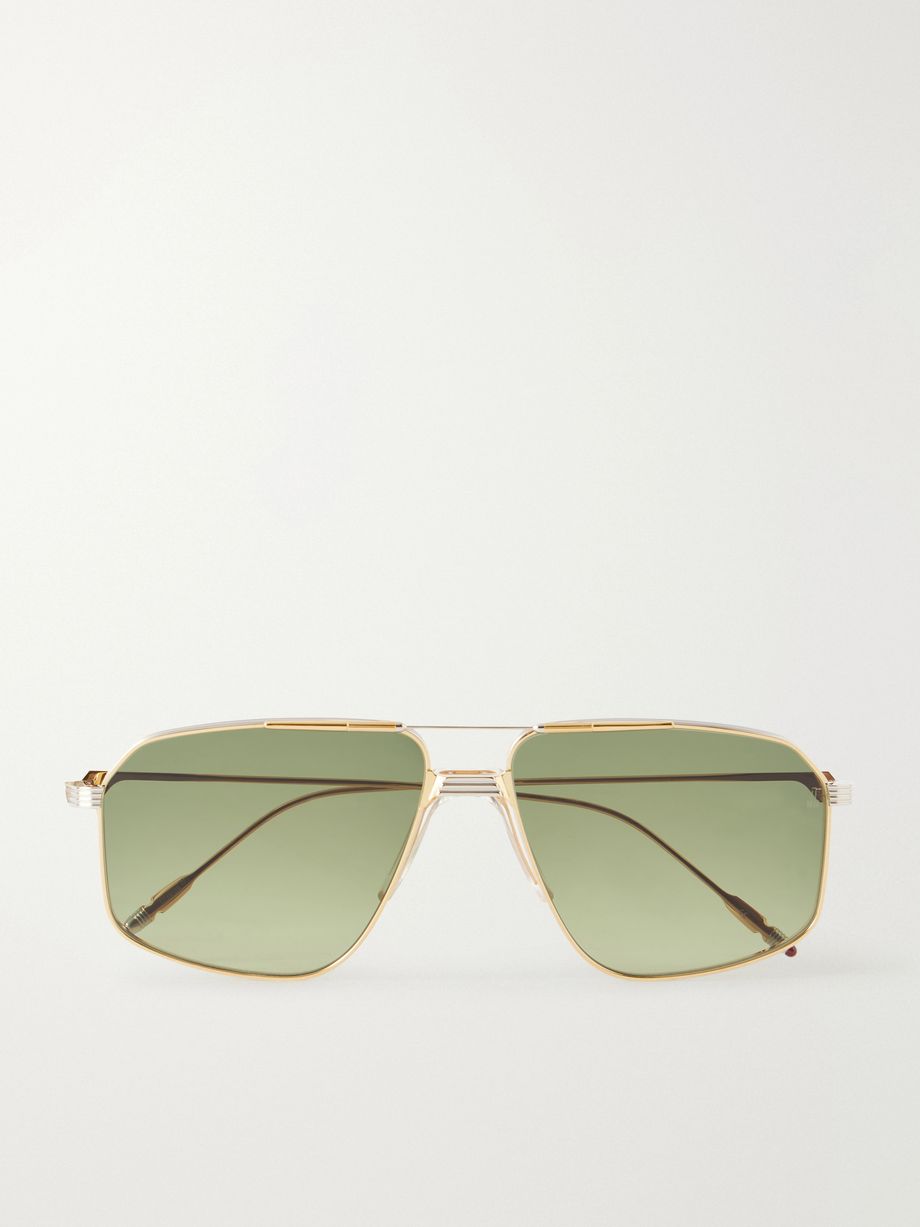 Jagger aviator-style gold-tone sunglasses
