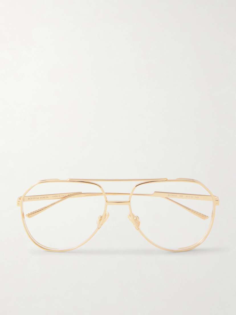 Bottega Veneta Eyewear Aviator-frame Metal Sunglasses