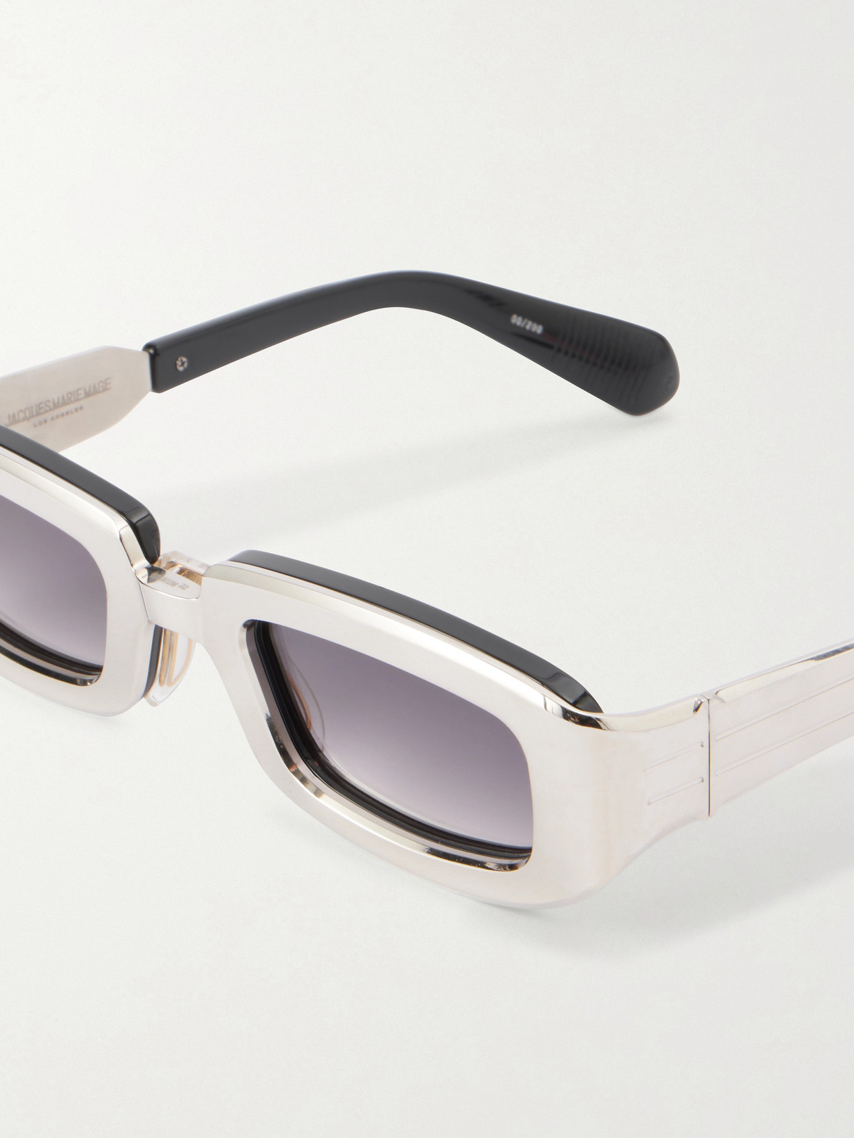 Jacques Marie Mage Ryder Rectangular-frame Titanium Sunglasses In Gray
