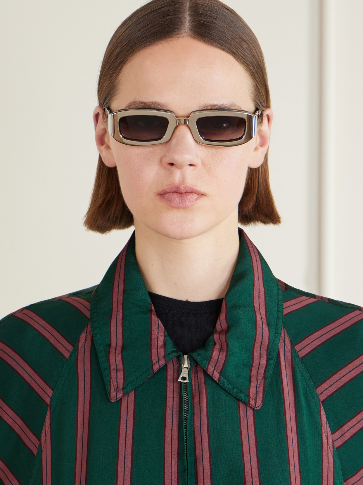 Jacques Marie Mage Ryder Rectangular-frame Titanium Sunglasses In Gray